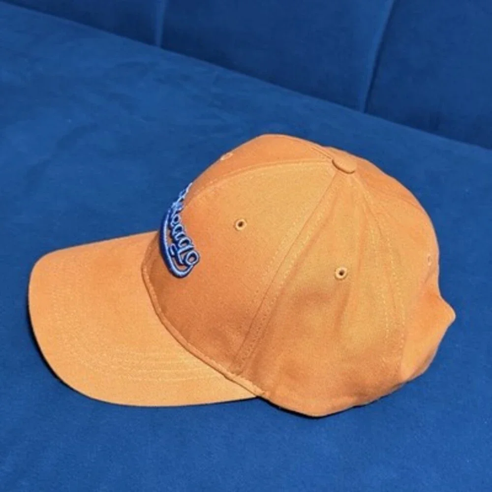 Cuidado con el Perro Chicago Script Logo Baseball Cap Tan‎ Adjustable Strapback